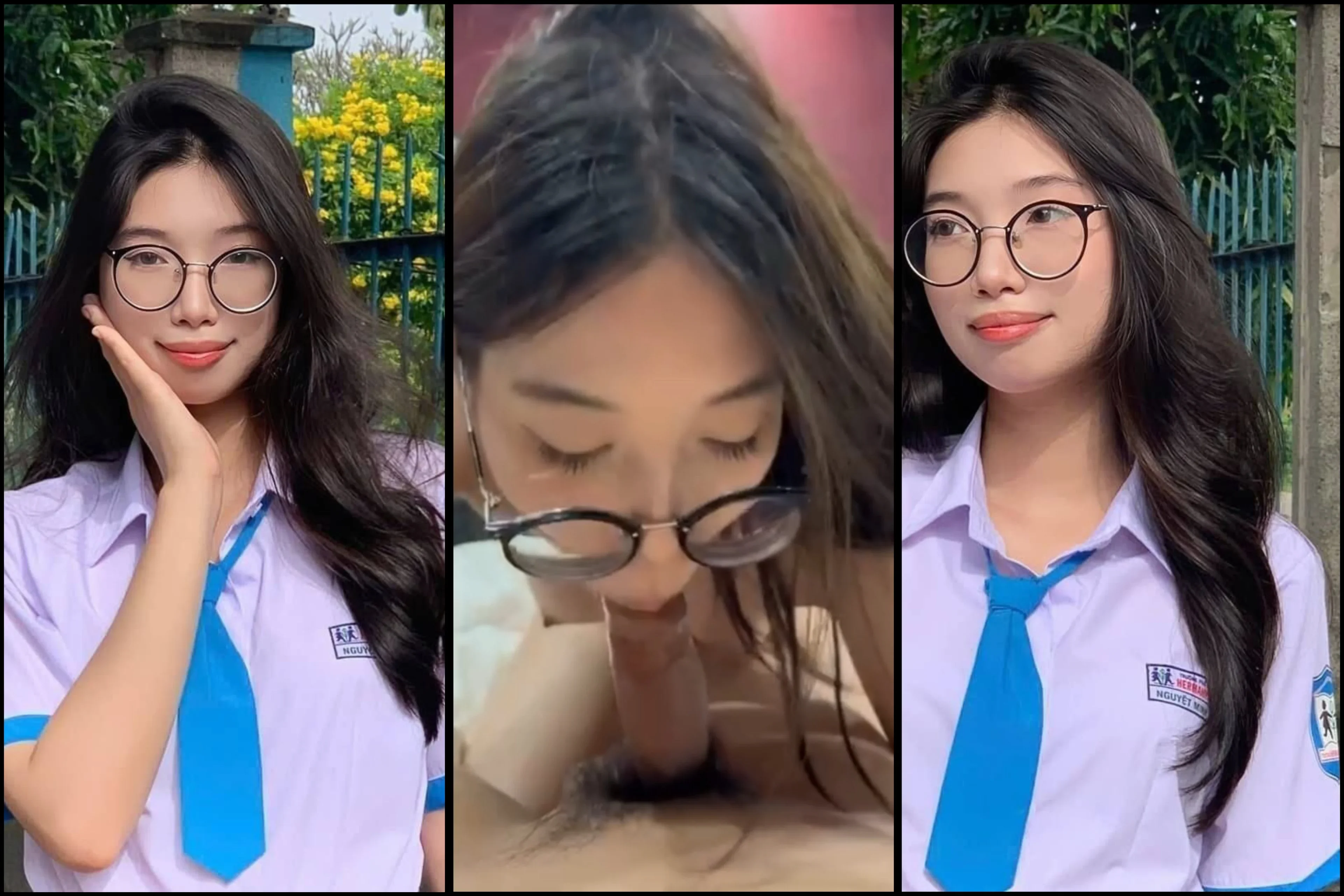 [Hot] Hoàng Thanh Vy Hxinh C3 Hùng Vương non tơ kính cận lộ full clip địt nhau dâm dục với anh trai mưa